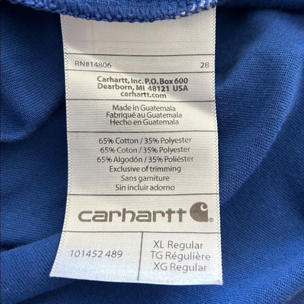 Carhartt Men's Navy Zip-Up Sweater - Picture 4 of 4